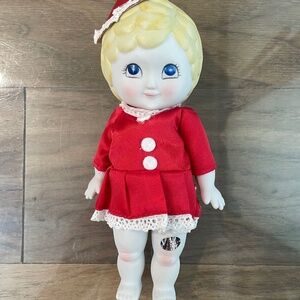 Vintage (but new) Porcelain Kewpie-Style Doll